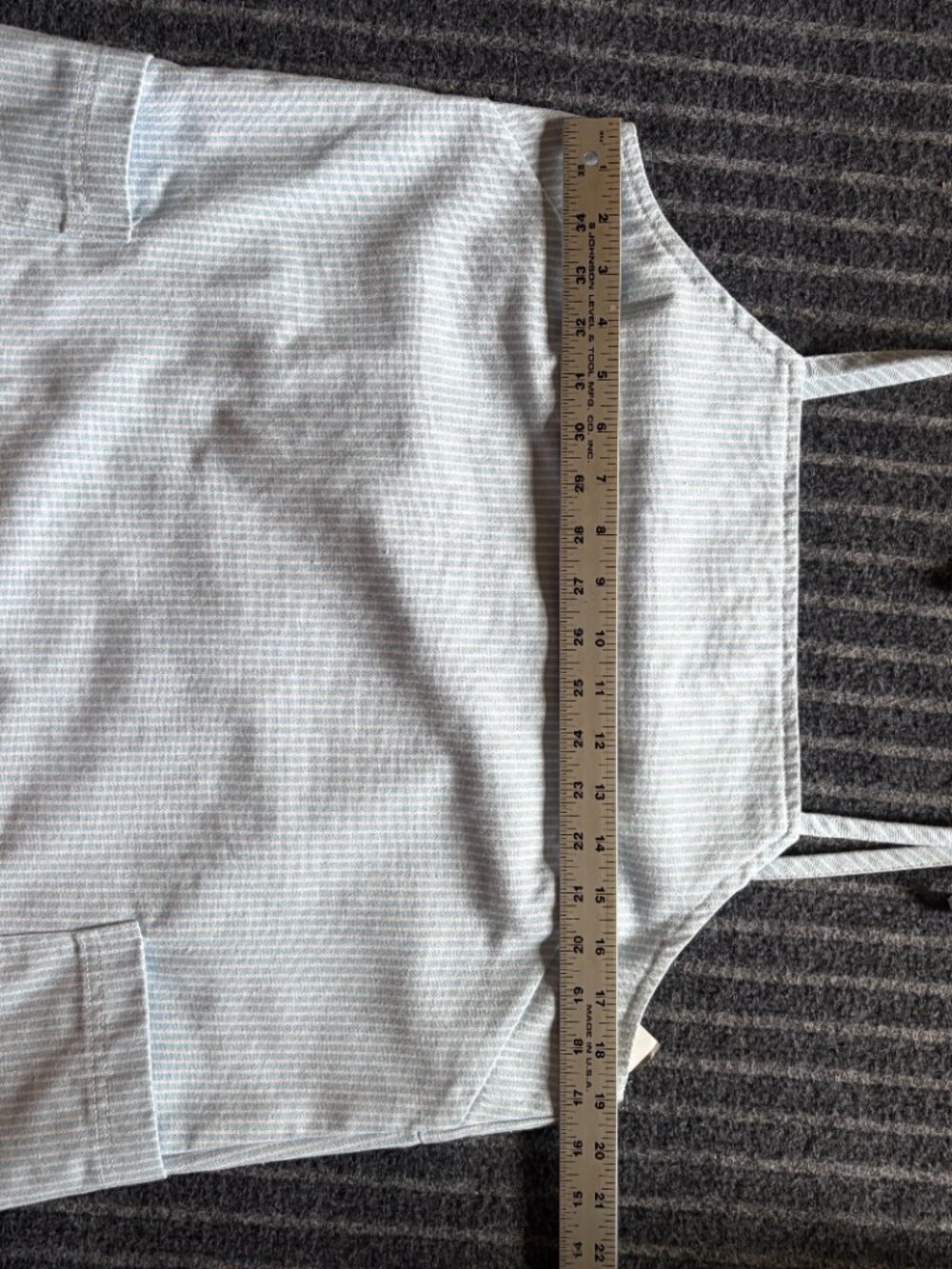 Mable Blue and White pinstripe mini dress Size Large - Picture 8 of 8